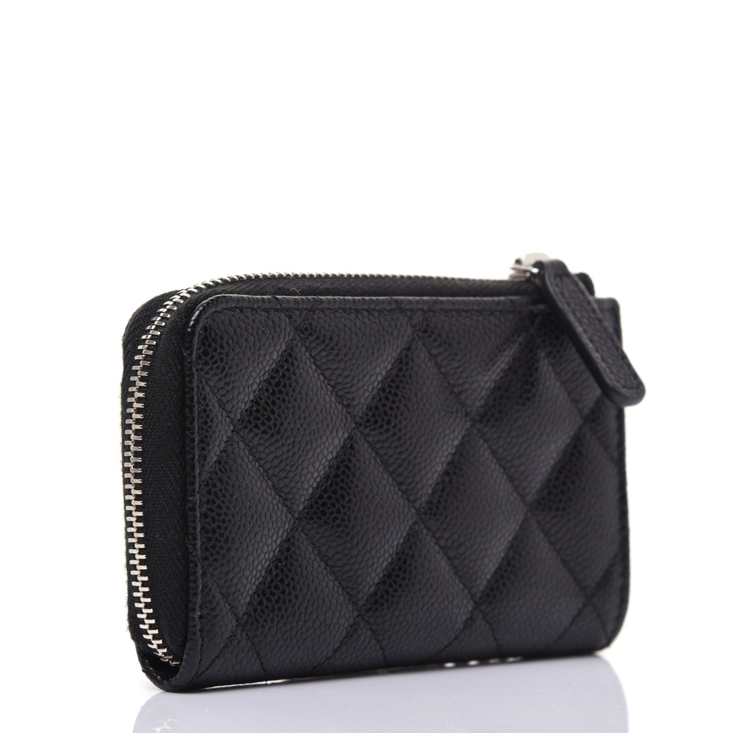 Chanel Caviar Quilted Zipped Key Holder Case Black 3 of 12