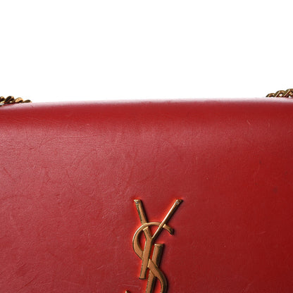 Saint Laurent Smooth Calfskin Medium Classic Monogram Kate Tassel Satchel Lipstick Red 13 of 25