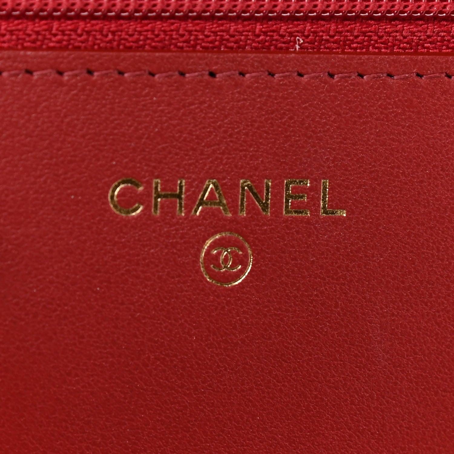 Chanel Aged Calfskin Quilted Reissue Wallet On Chain WOC Red 6 of 12