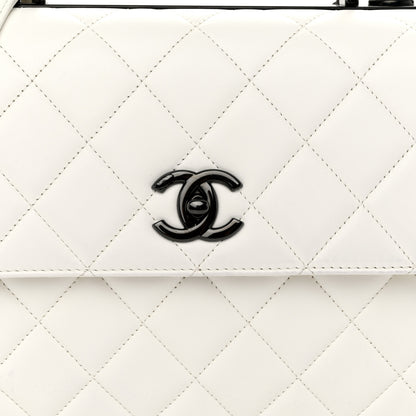 Chanel Lambskin Quilted Medium Trendy CC Flap Dual Handle Bag White 8 of 10
