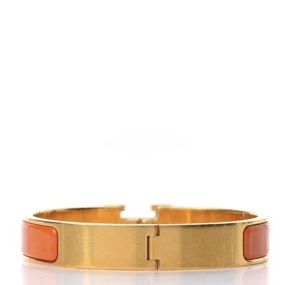 Hermes Enamel Narrow Clic Clac H Bracelet PM Orange 3 of 6