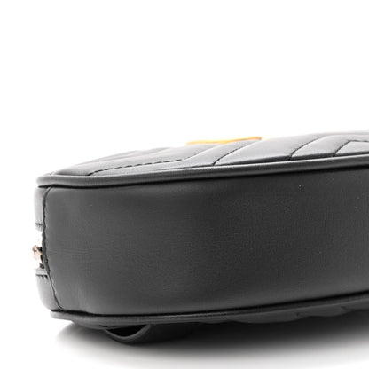 Gucci Calfskin Matelasse GG Marmont Belt Bag 85 34 Black 7 of 12