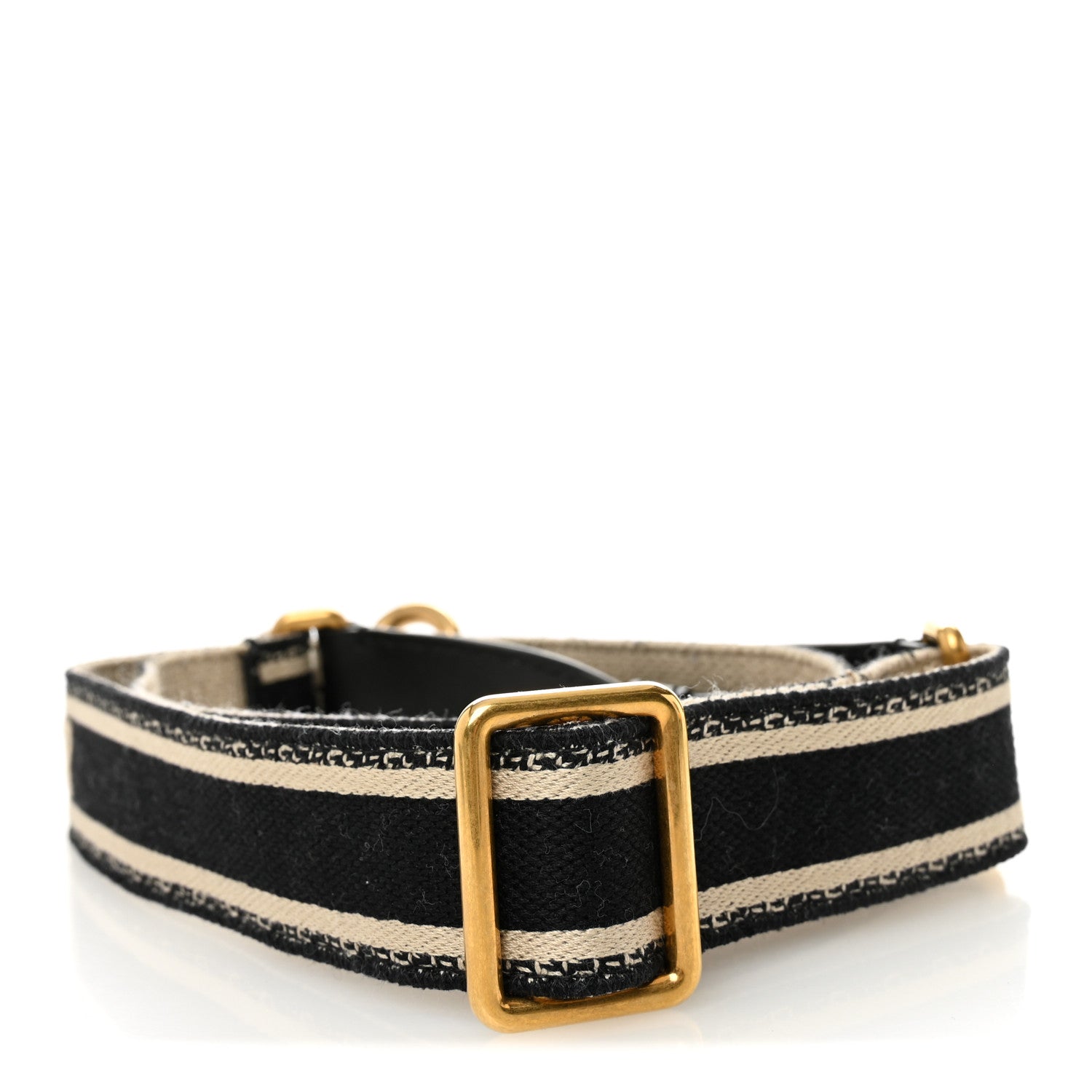Christian Dior Canvas Embroidered Adjustable Shoulder Strap Black 2 of 3
