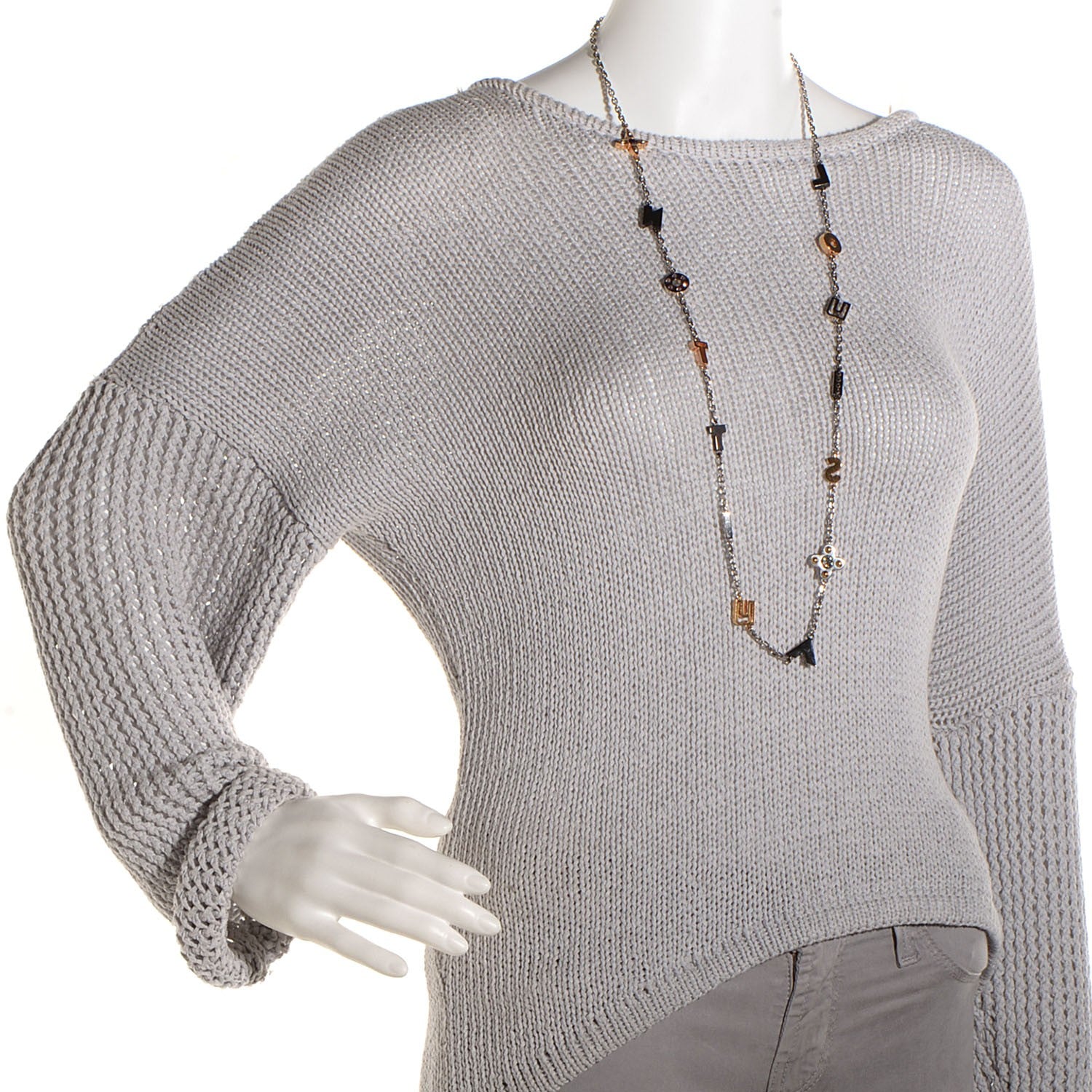 Louis Vuitton Love Letters Timeless Long Necklace SIlver 2 of 4