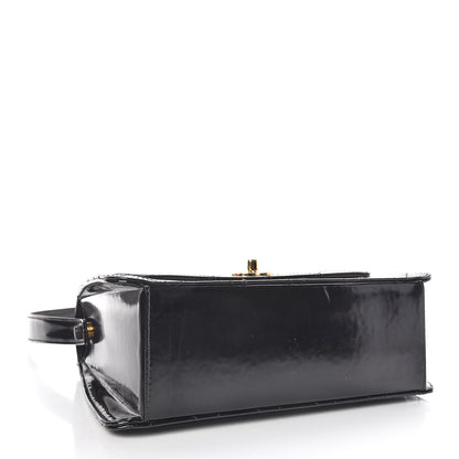 Chanel Glazed Calfskin Stitched Shoulder Flap Bag Black 4 of 13