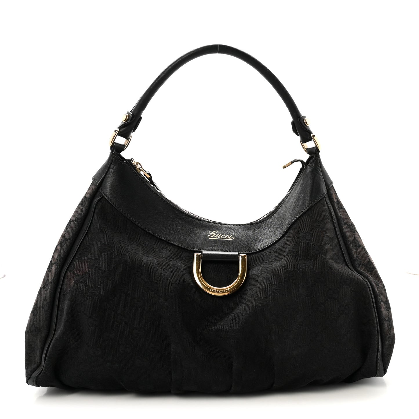 Monogram Large D Ring Hobo Black