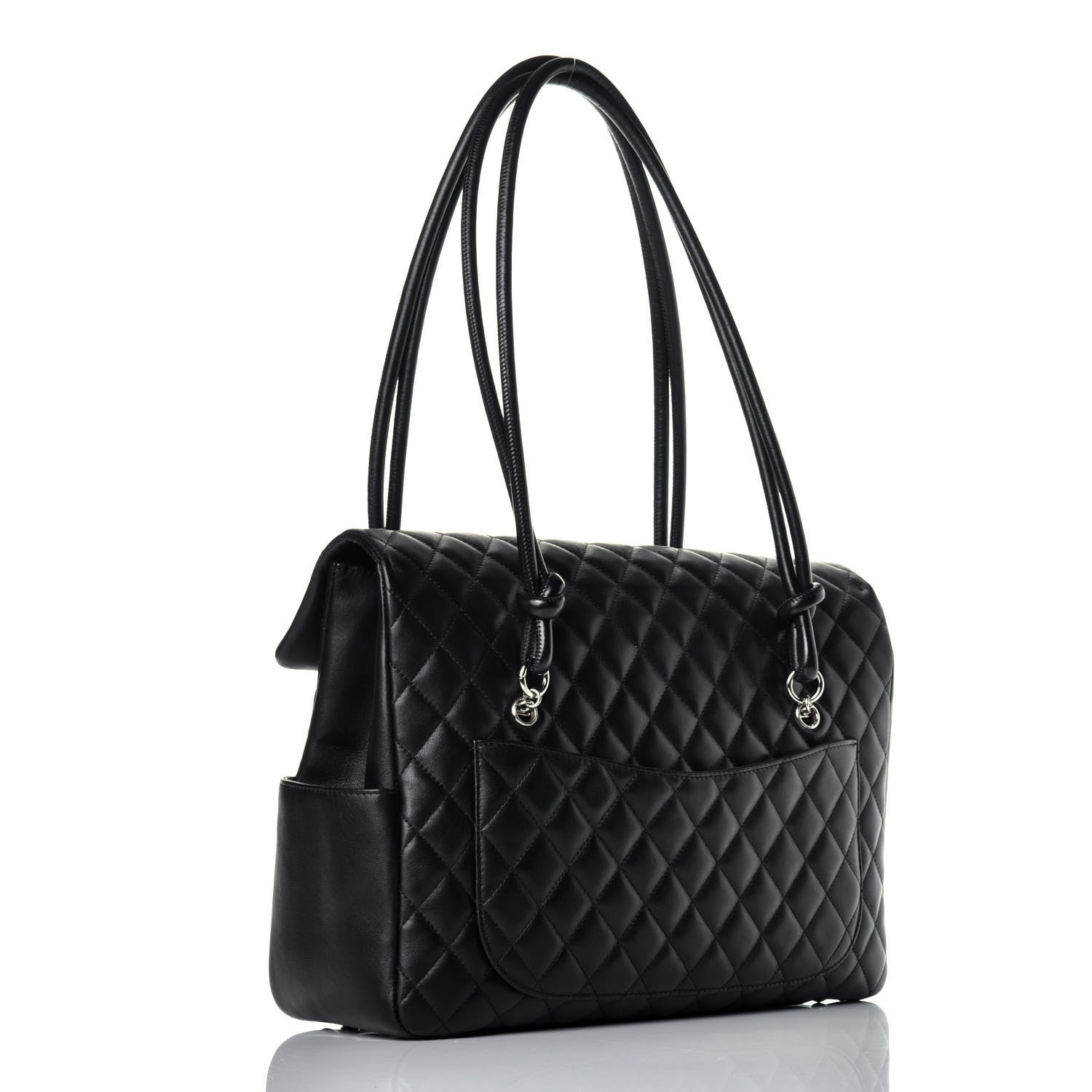 Chanel Calfskin Quilted Large Cambon Flap Black 3 of 8