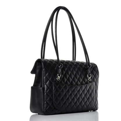Chanel Calfskin Quilted Large Cambon Flap Black 3 of 8