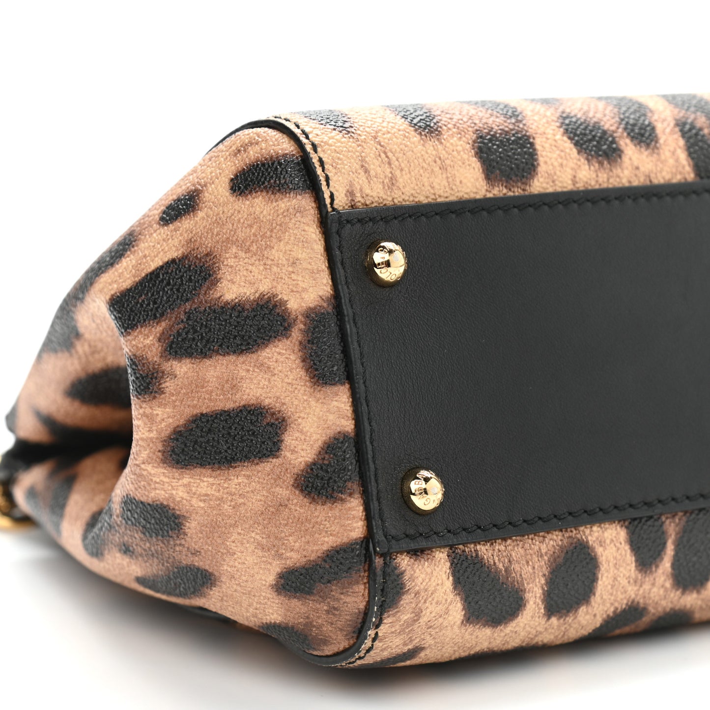 Dauphine Leopard Print Small Miss Sicily Satchel Black