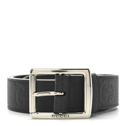 Gucci Piuma Calfskin Jumbo GG Embossed 35mm Belt 85 34 Royale 1 of 5