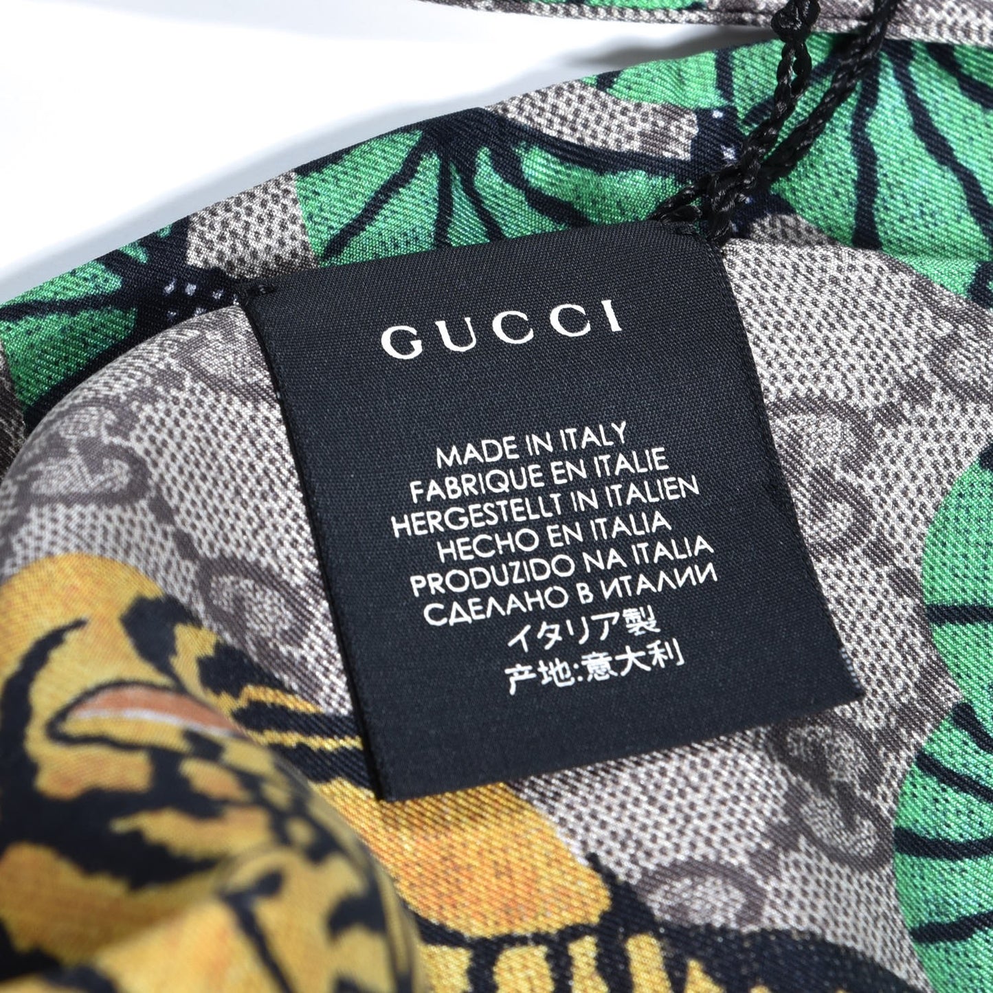 Silk GG Supreme Bengal Print Scarf Beige