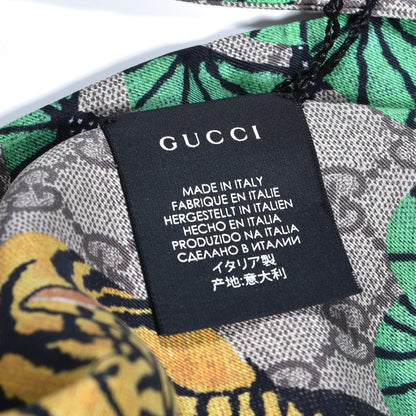 Gucci Silk GG Supreme Bengal Print Scarf Beige 4 of 5