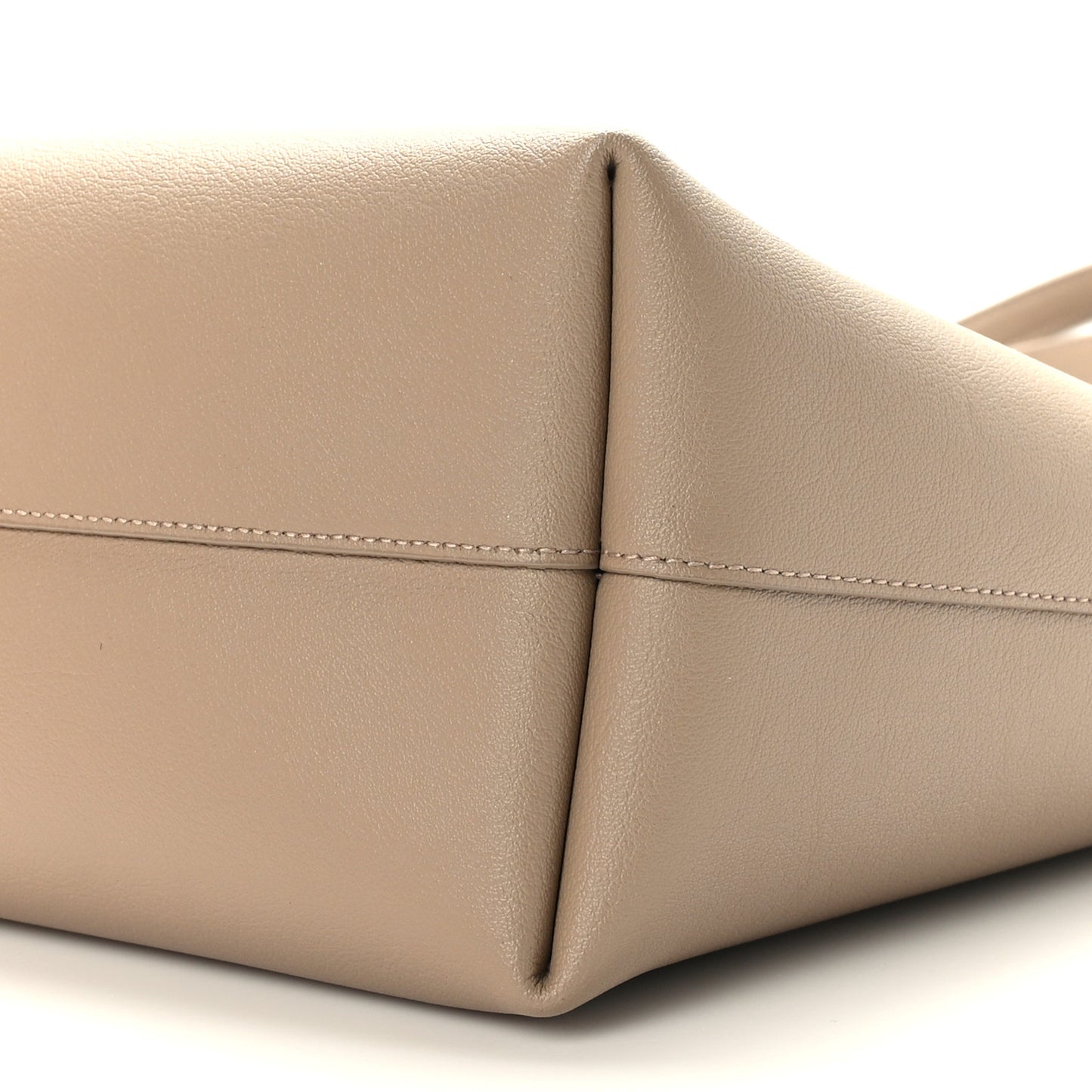 Calfskin Large Shopping Tote Dark Beige