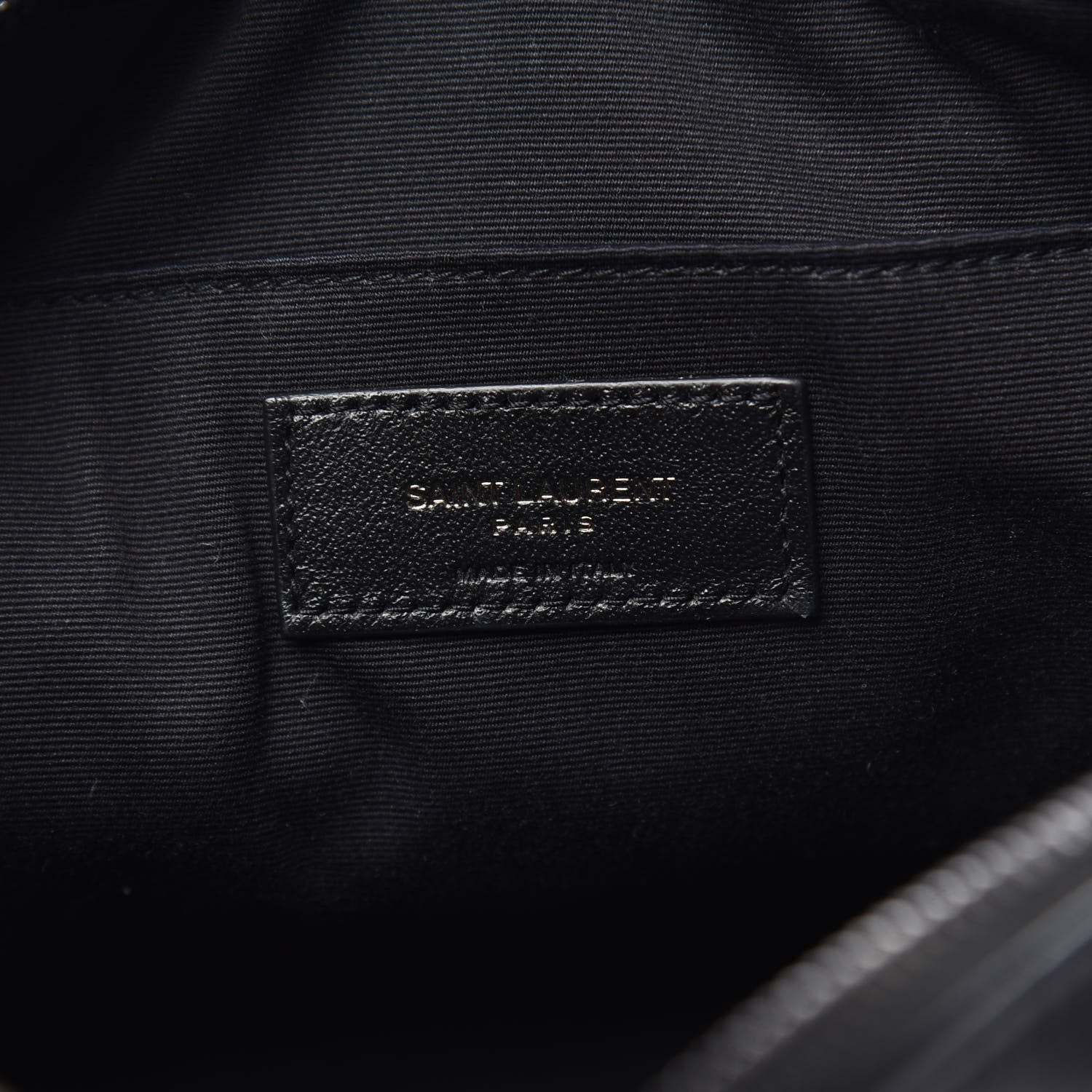 Saint Laurent Calfskin Matelasse Monogram Lou Camera Bag Black 6 of 10