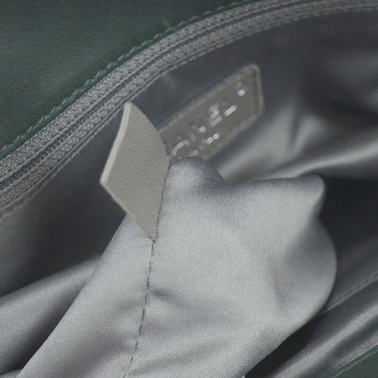 Lambskin Large Bubble Quilt Tote Green