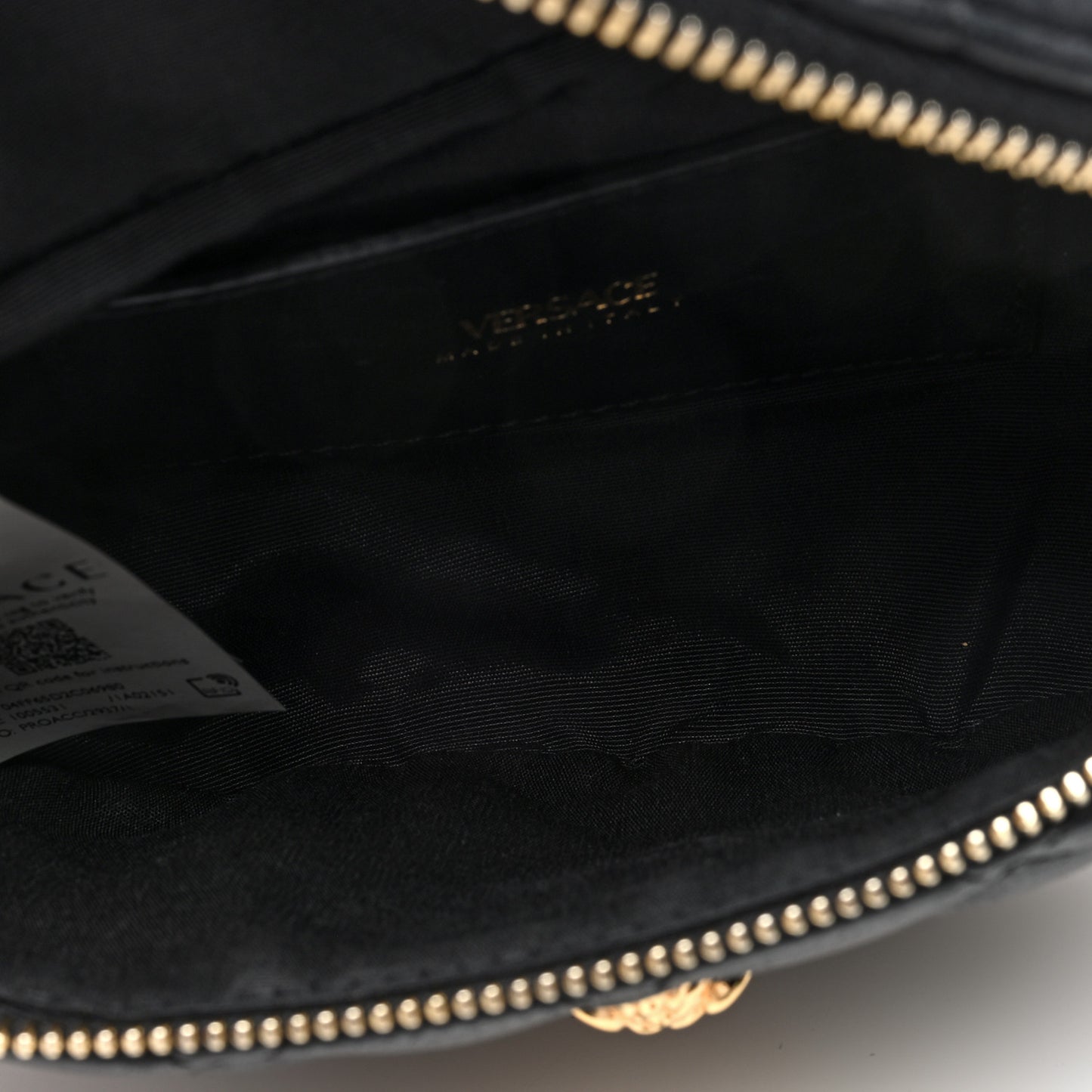 Nappa Quilted Medusa Belt Bag Black
