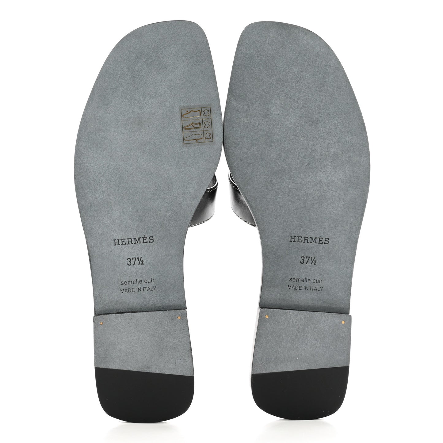 Box Calfskin Oran Sandals 37.5 Black