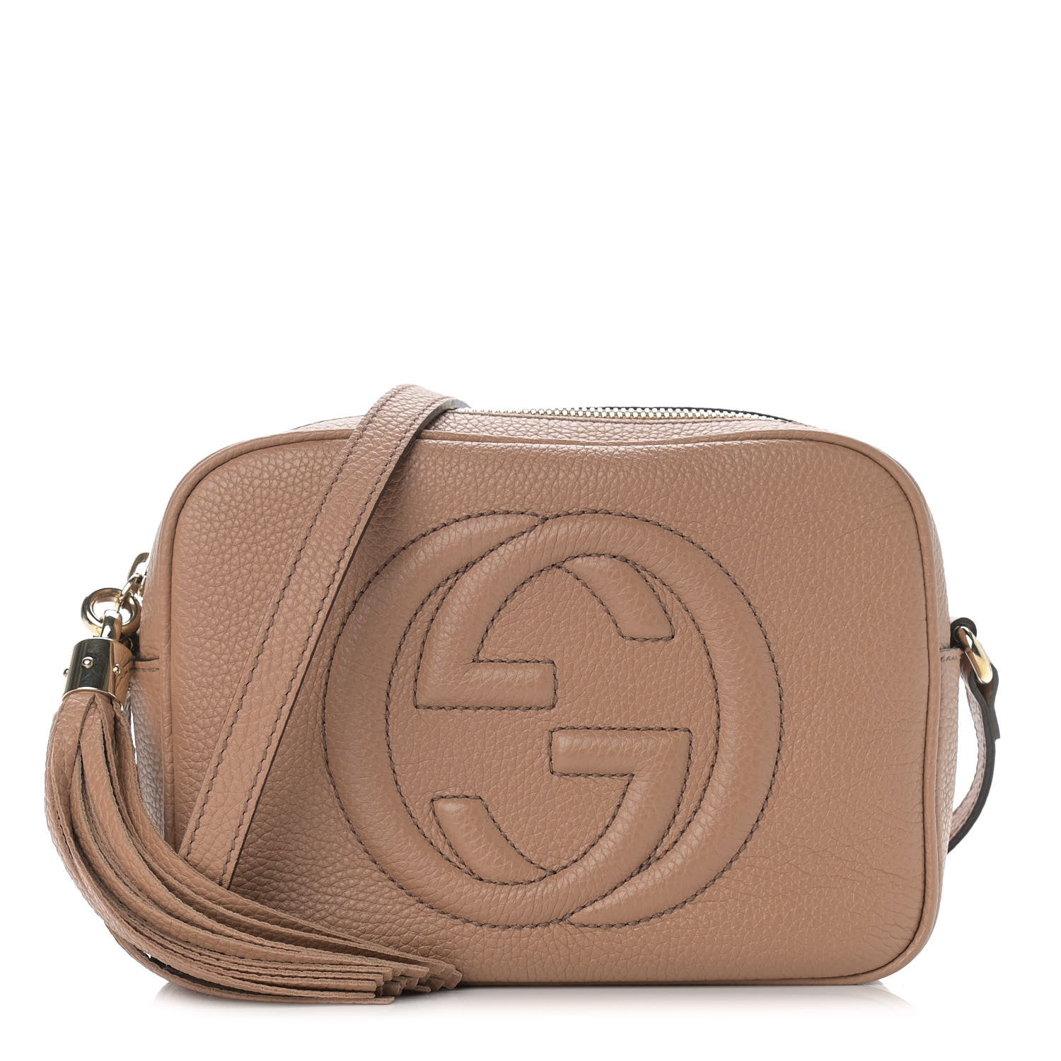 Gucci Pebbled Calfskin Small Soho Disco Bag Camelia 1 of 9