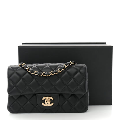 Chanel Lambskin Quilted Mini Rectangular Flap Black 11 of 11