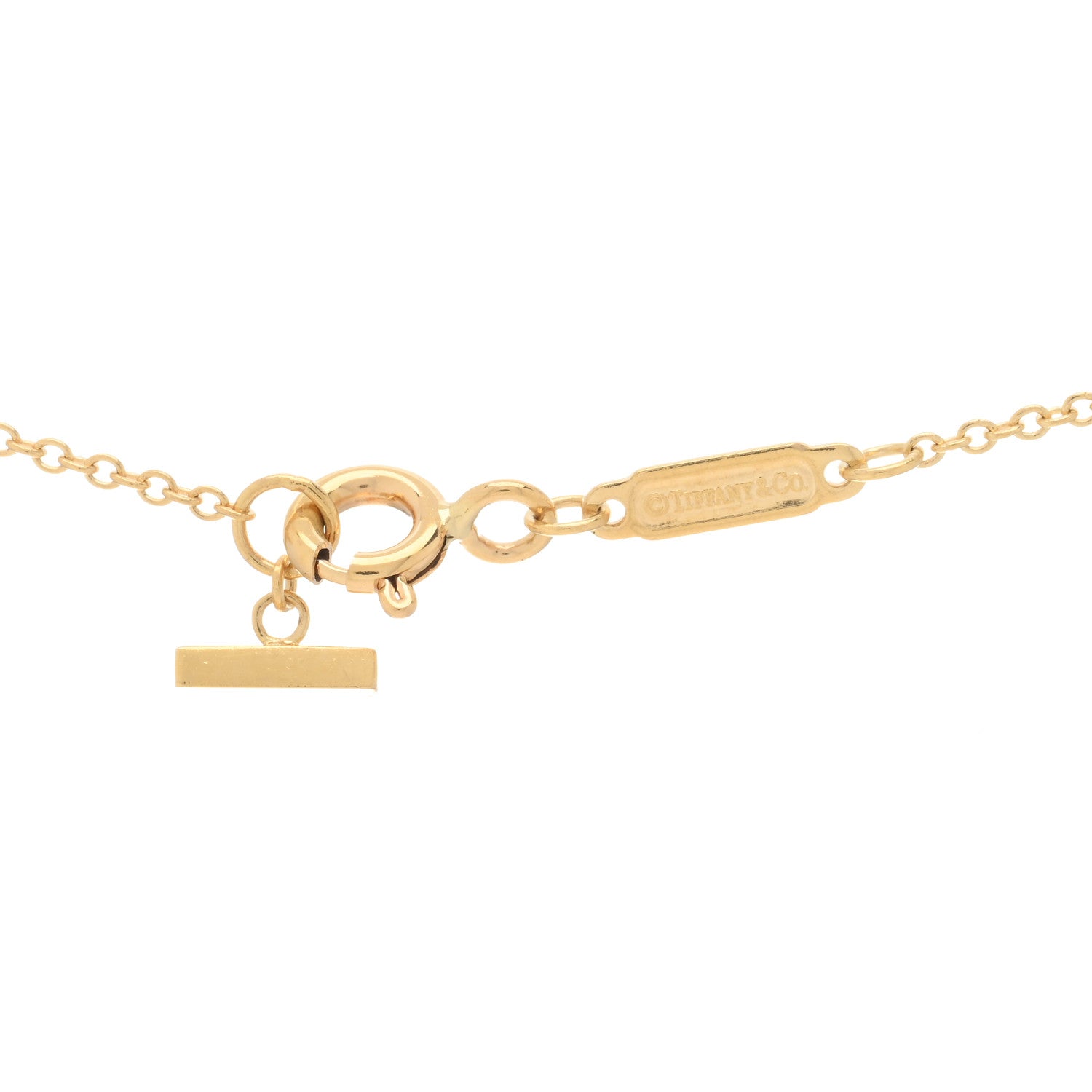 Tiffany 18K Yellow Gold Small T Smile Pendant Necklace 3 of 3