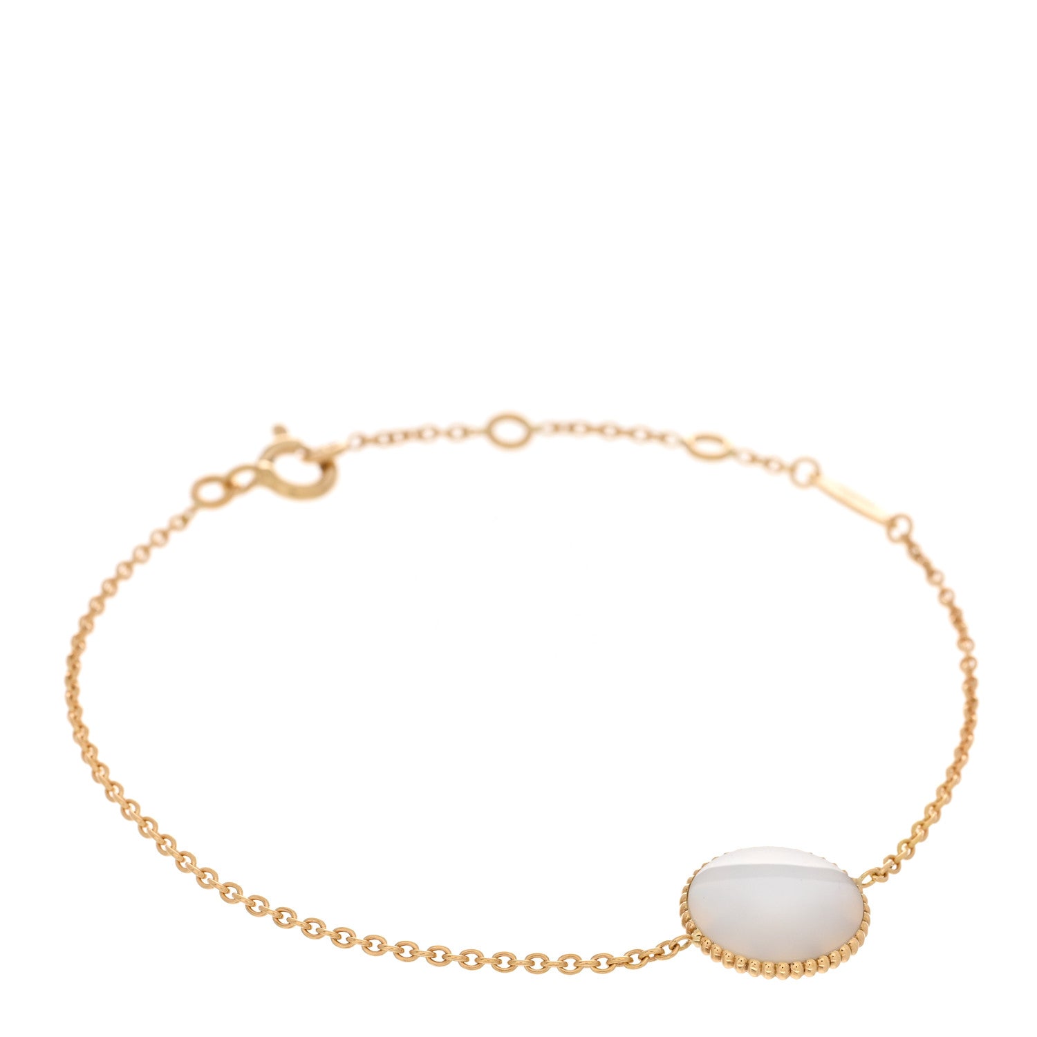Christian Dior 18K Yellow Gold Diamond Mother of Pearl Rose Des Vents Bracelet 2 of 4