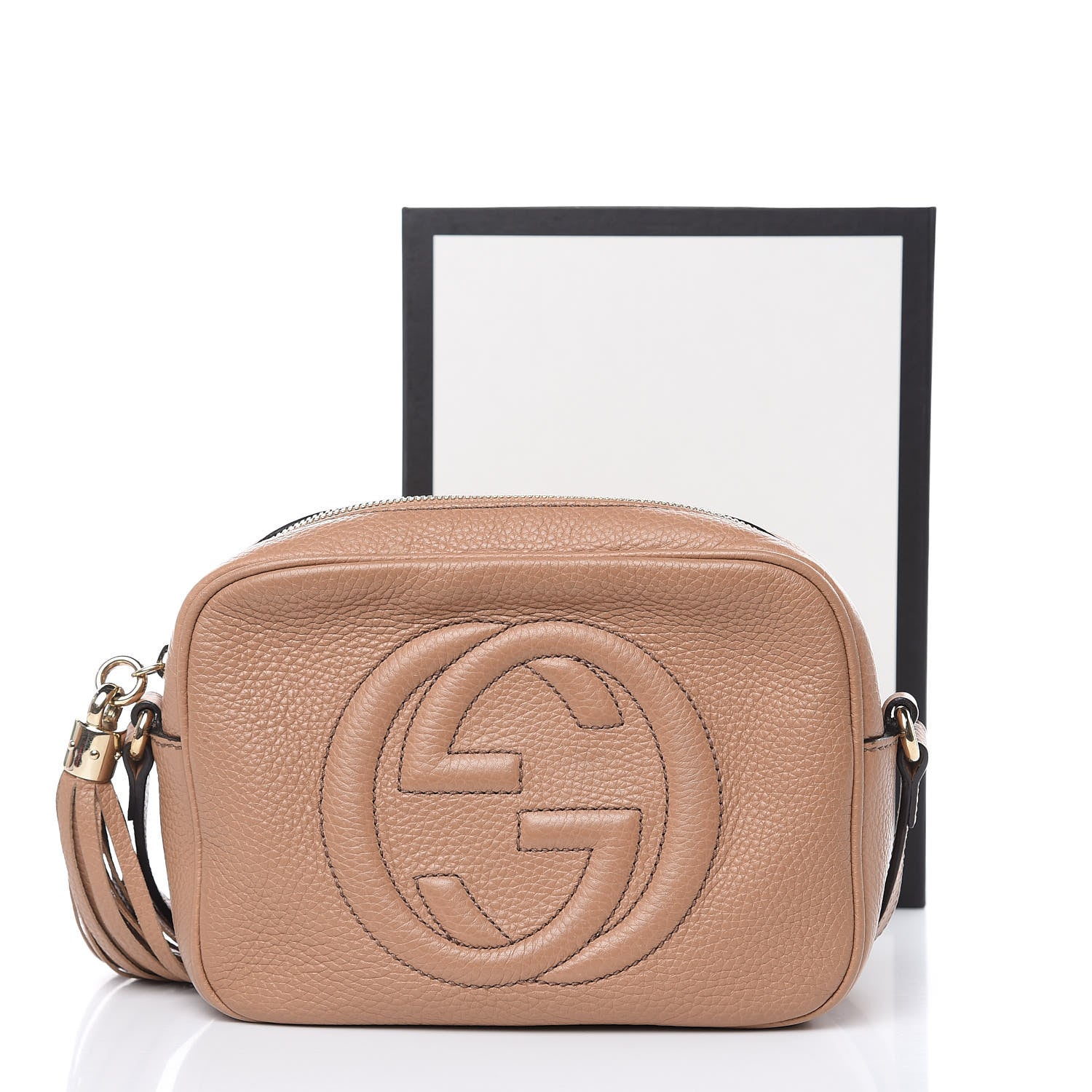 Gucci Pebbled Calfskin Small Soho Disco Bag Rose Beige 15 of 15