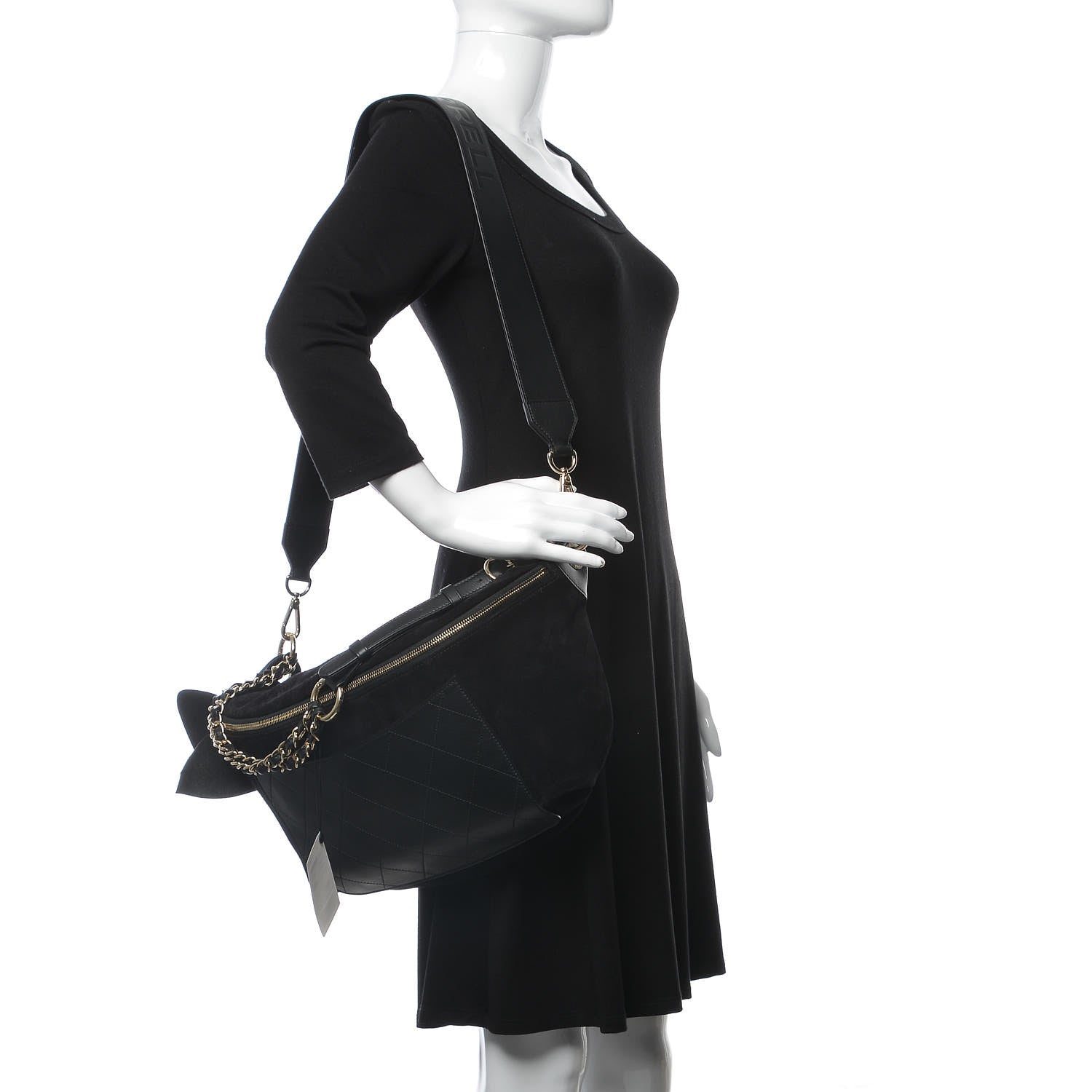 Chanel x Pharrell Williams Suede Calfskin Oversized Waist Belt Bag Black 6 of 11