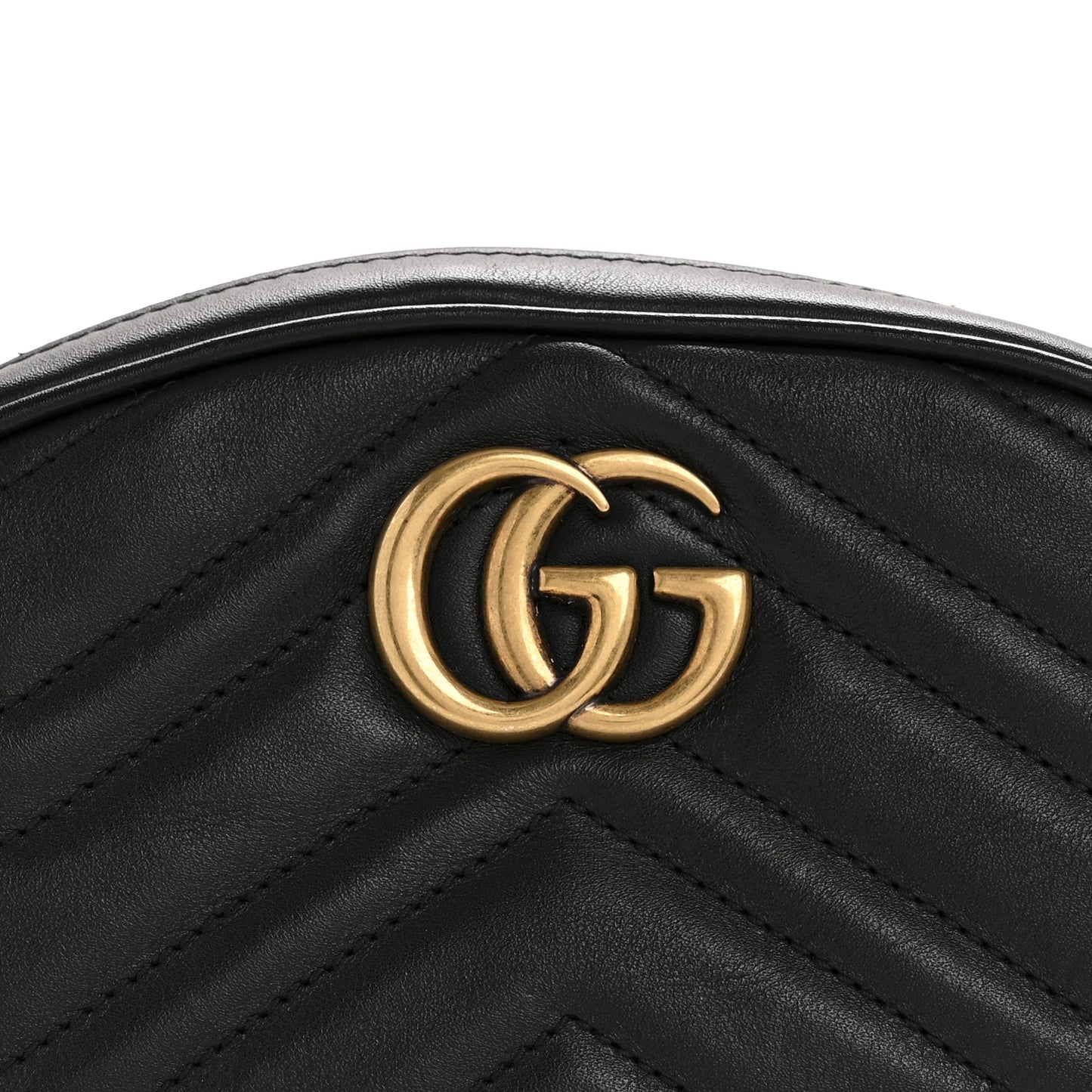 Calfskin Matelasse GG Marmont Belt Bag 75 30 Black