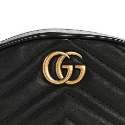 Gucci Calfskin Matelasse GG Marmont Belt Bag 75 30 Black 8 of 13