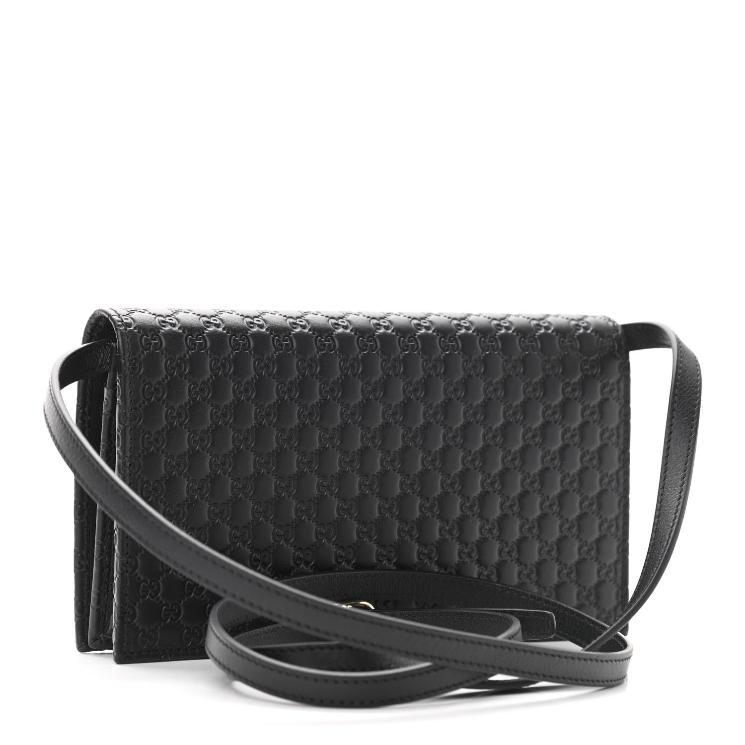 Gucci Microguccissima Crossbody Wallet Black 3 of 11