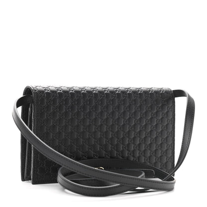 Gucci Microguccissima Crossbody Wallet Black 3 of 11