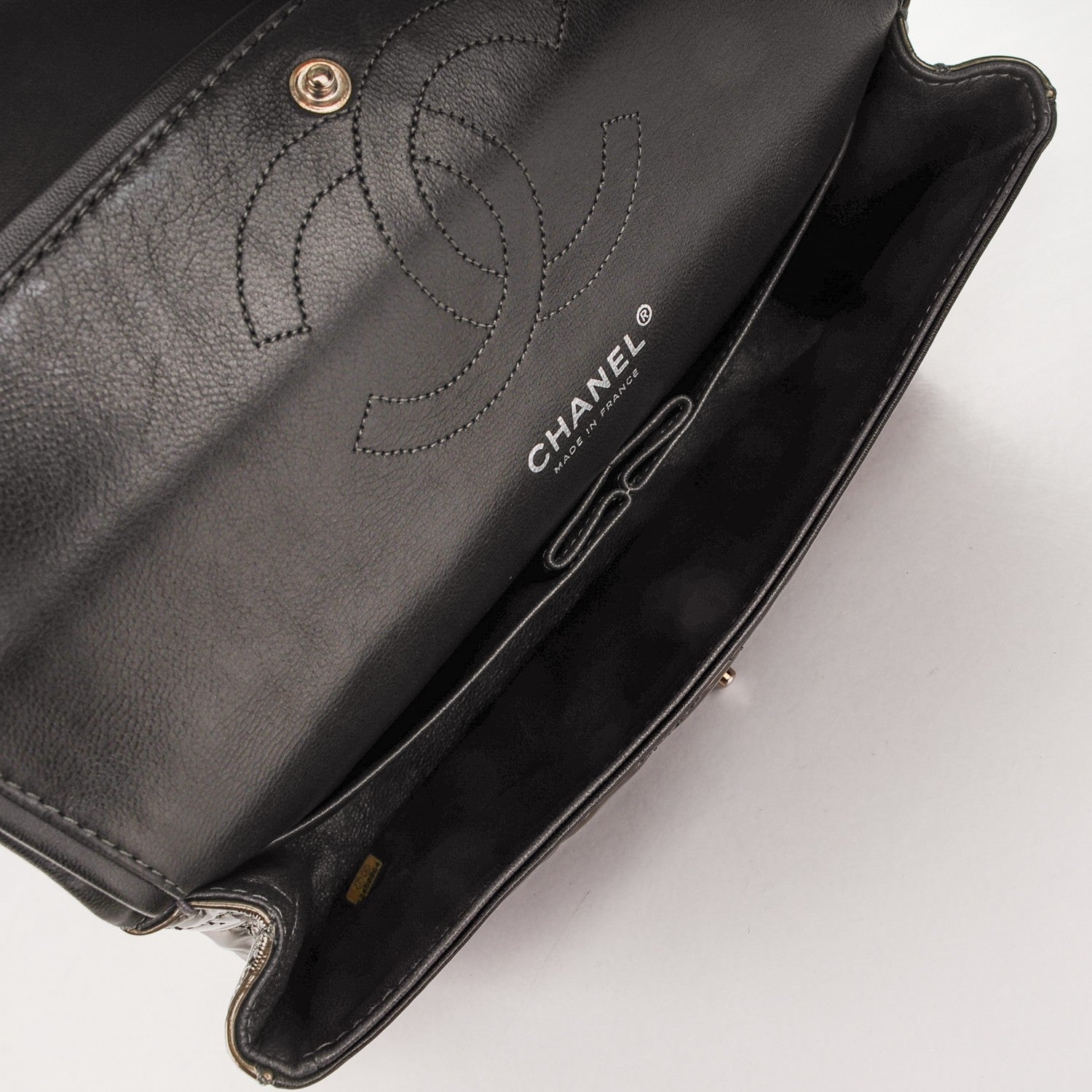 Chanel Patent Quilted Medium Double Flap Dark Green 8 of 10