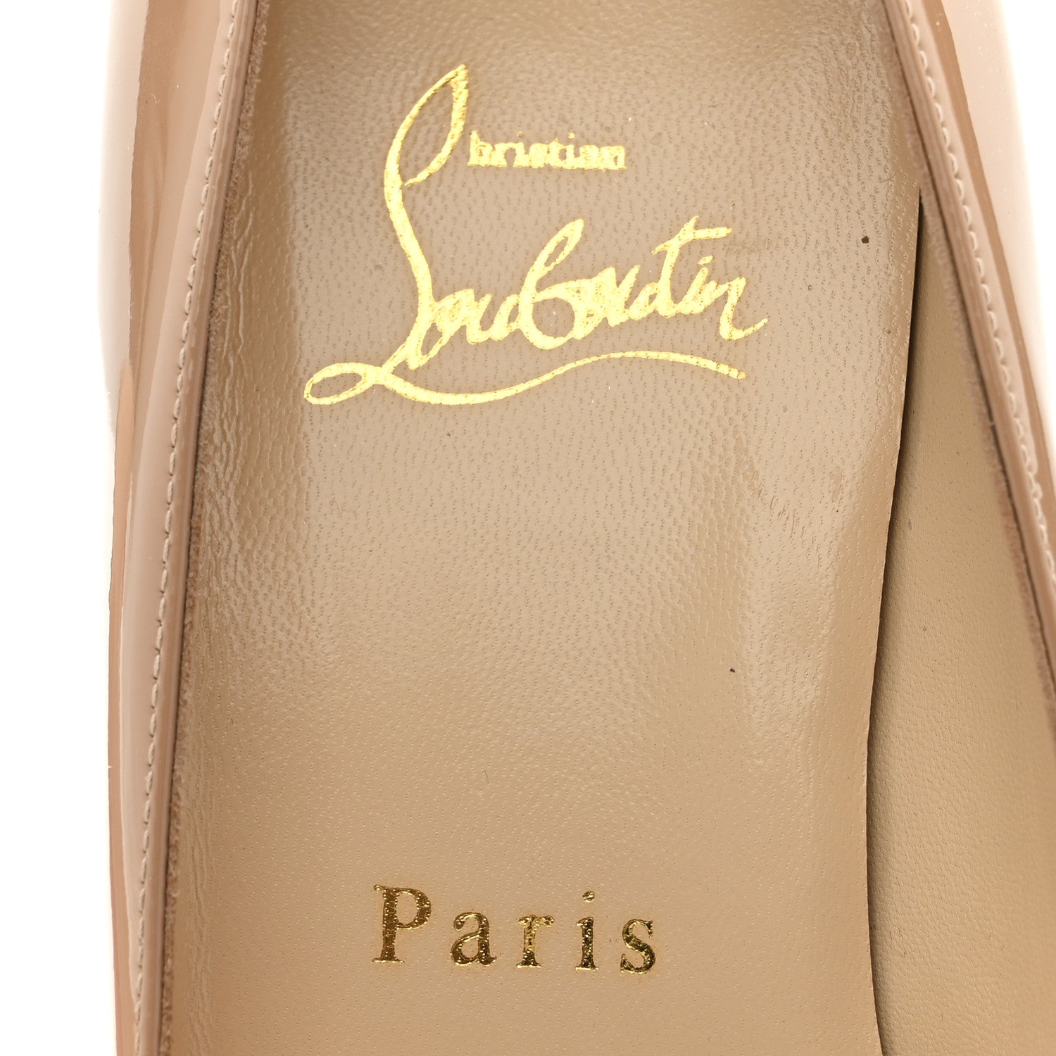 Christian Louboutin Patent Argotik 100 Pumps 38.5 Nude 7 of 9