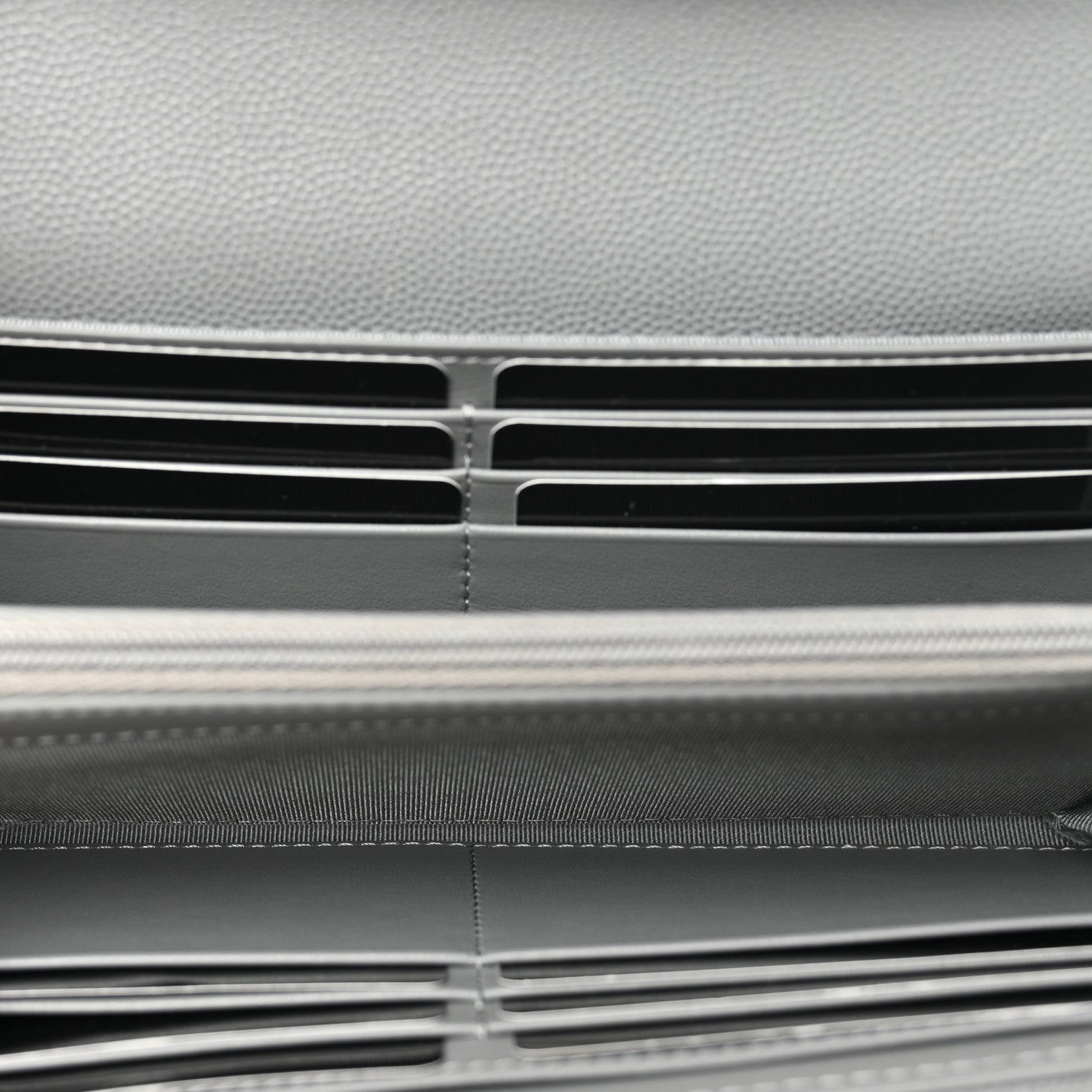 Chanel Caviar Quilted Large Gusset Flap Wallet Grey 5 of 8