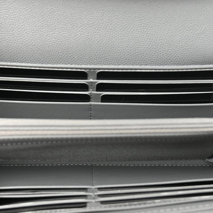 Chanel Caviar Quilted Large Gusset Flap Wallet Grey 5 of 8