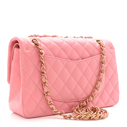 Chanel Lambskin Quilted Medium Double Flap Rose Pink 3 of 14