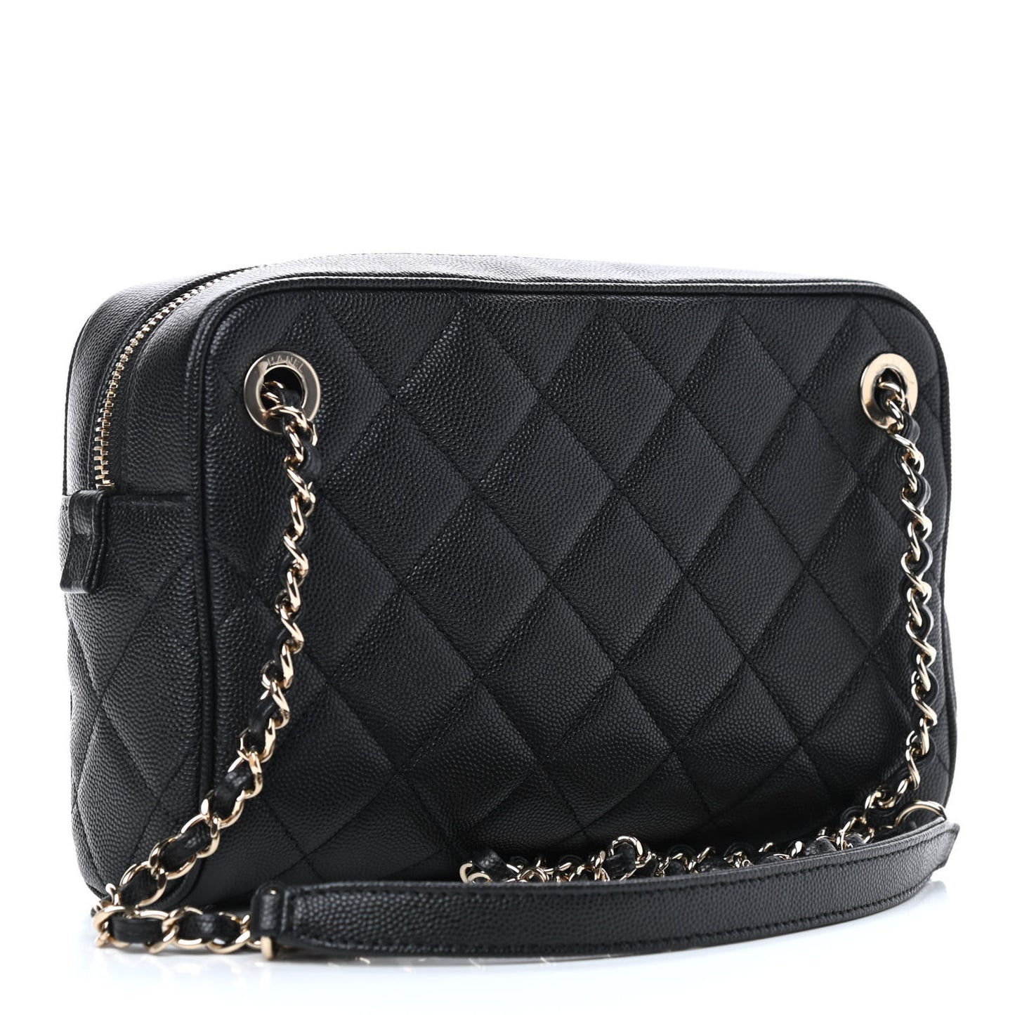 Caviar Quilted Small In & Out Camera Case Black