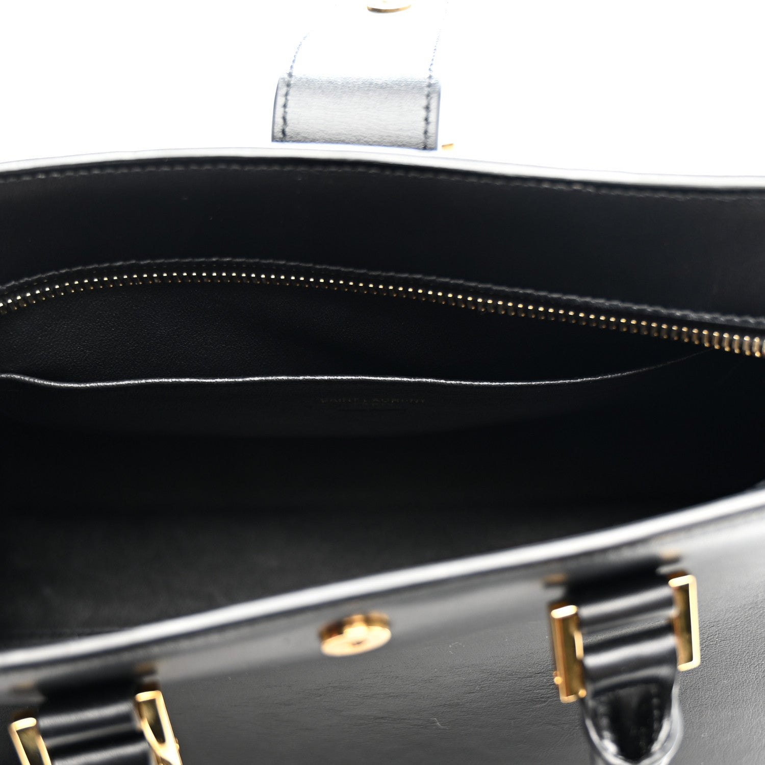 Saint Laurent Calfskin Monogram Baby Cabas Black 11 of 18