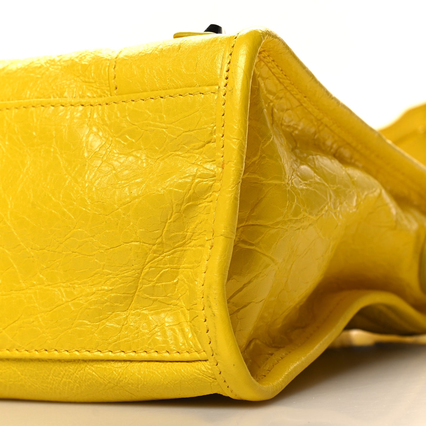 Agneau Classic Silver Hardware City S Jaune Soleil