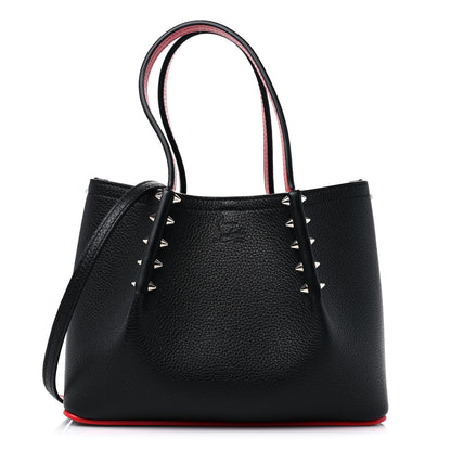 Christian Louboutin Calfskin Spiked Mini Cabarock Shopper Tote Black 1 of 10