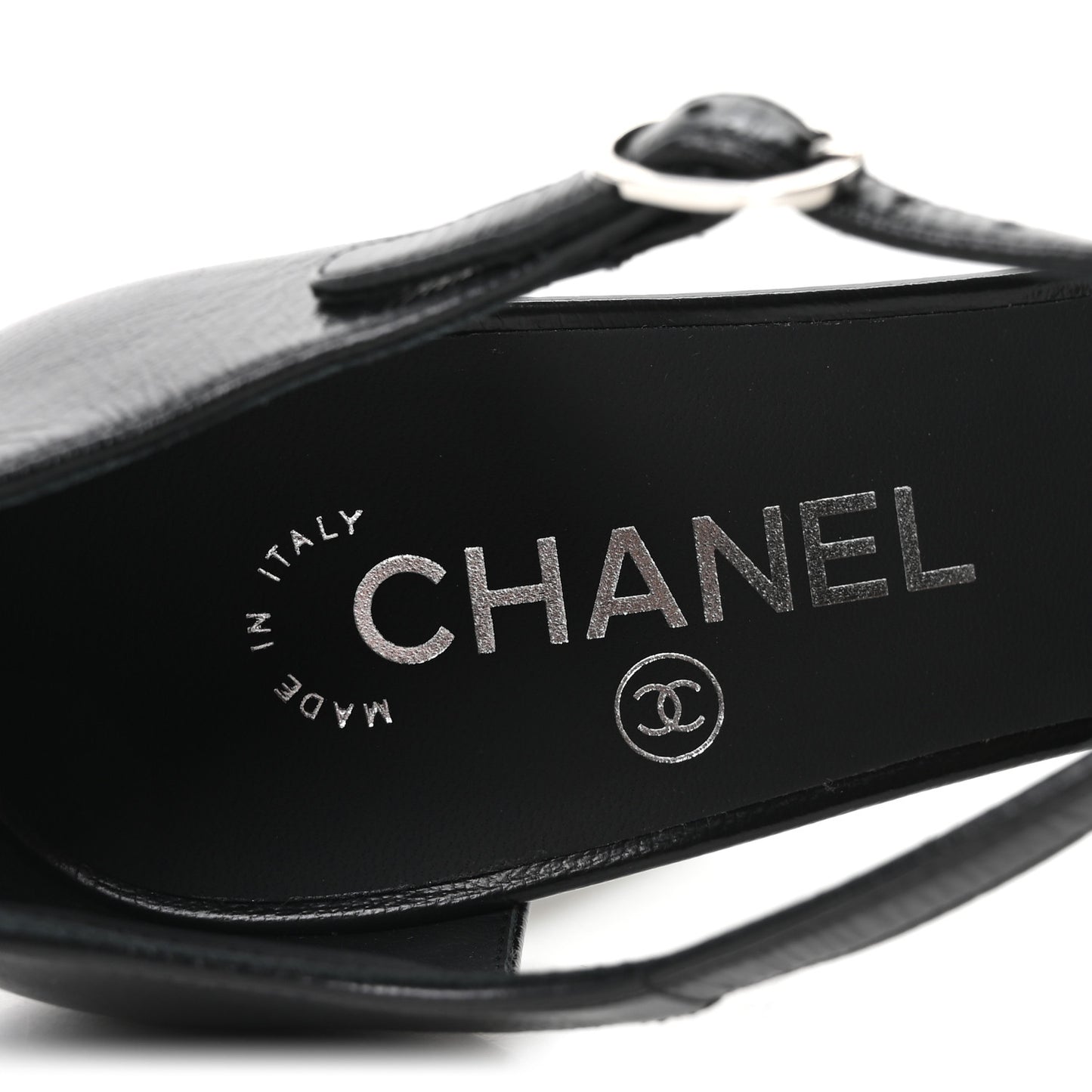 Shiny Lambskin Sandals 39.5 Black
