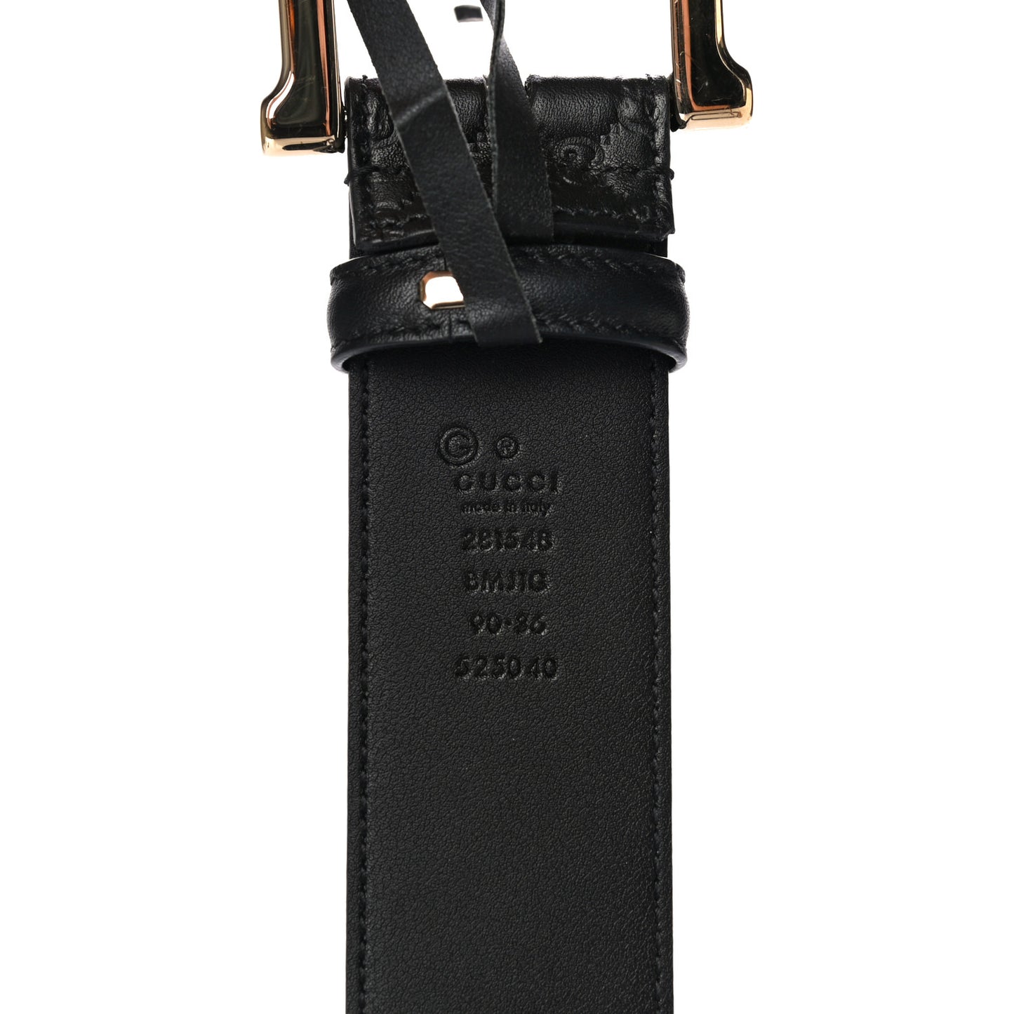 Soft Microguccissima Margaux Calfskin Belt 90 36 Black