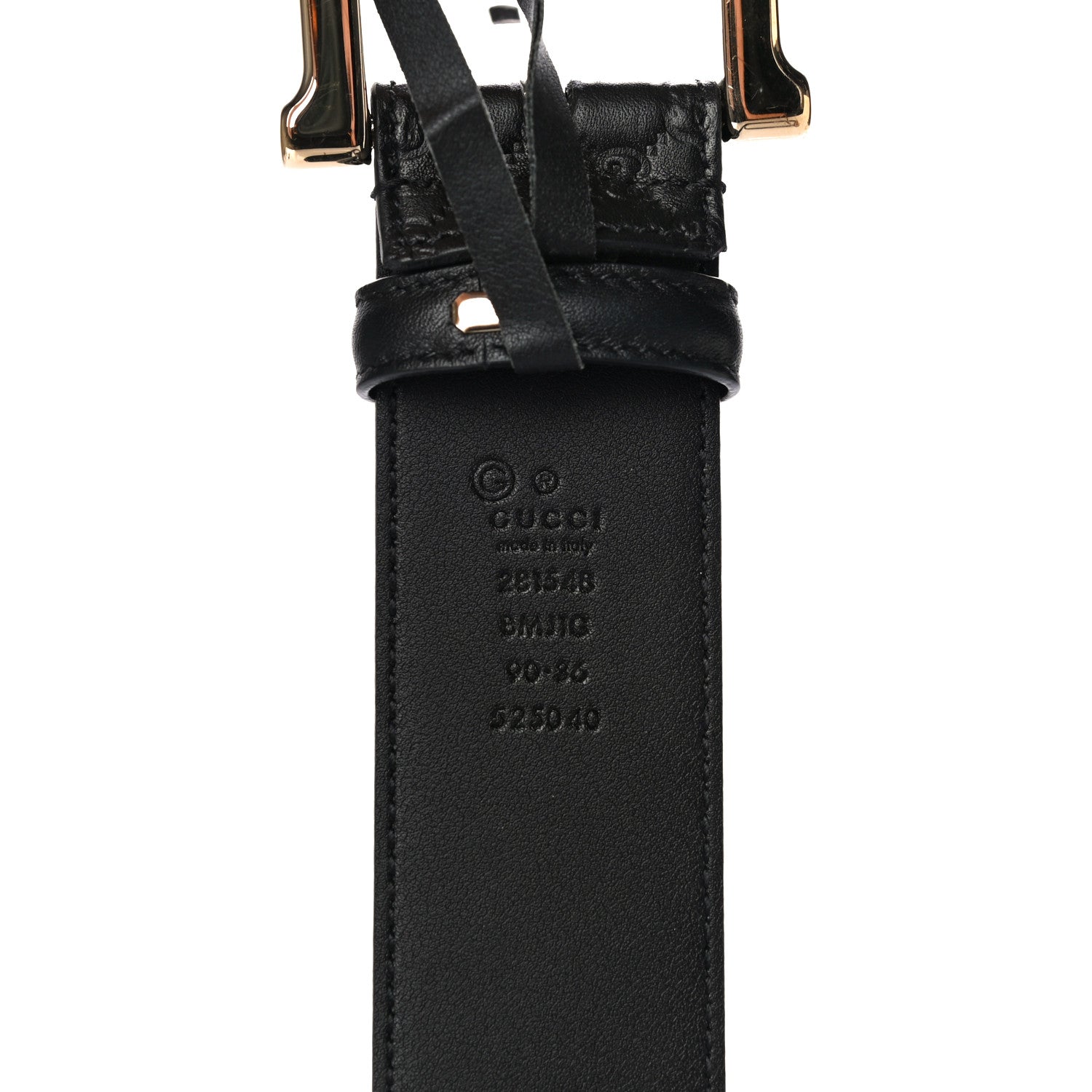Gucci Soft Microguccissima Margaux Calfskin Belt 90 36 Black 4 of 8