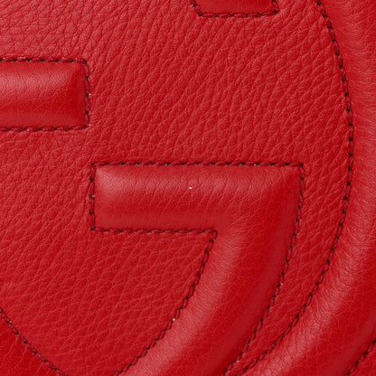 Gucci Pebbled Calfskin Medium Soho Chain Shoulder Bag Tabasco Red 11 of 12