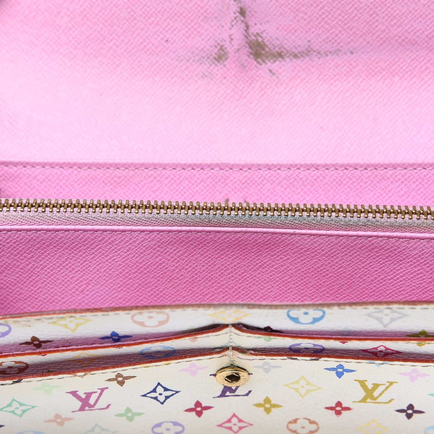 Monogram Multicolor Sarah Wallet White