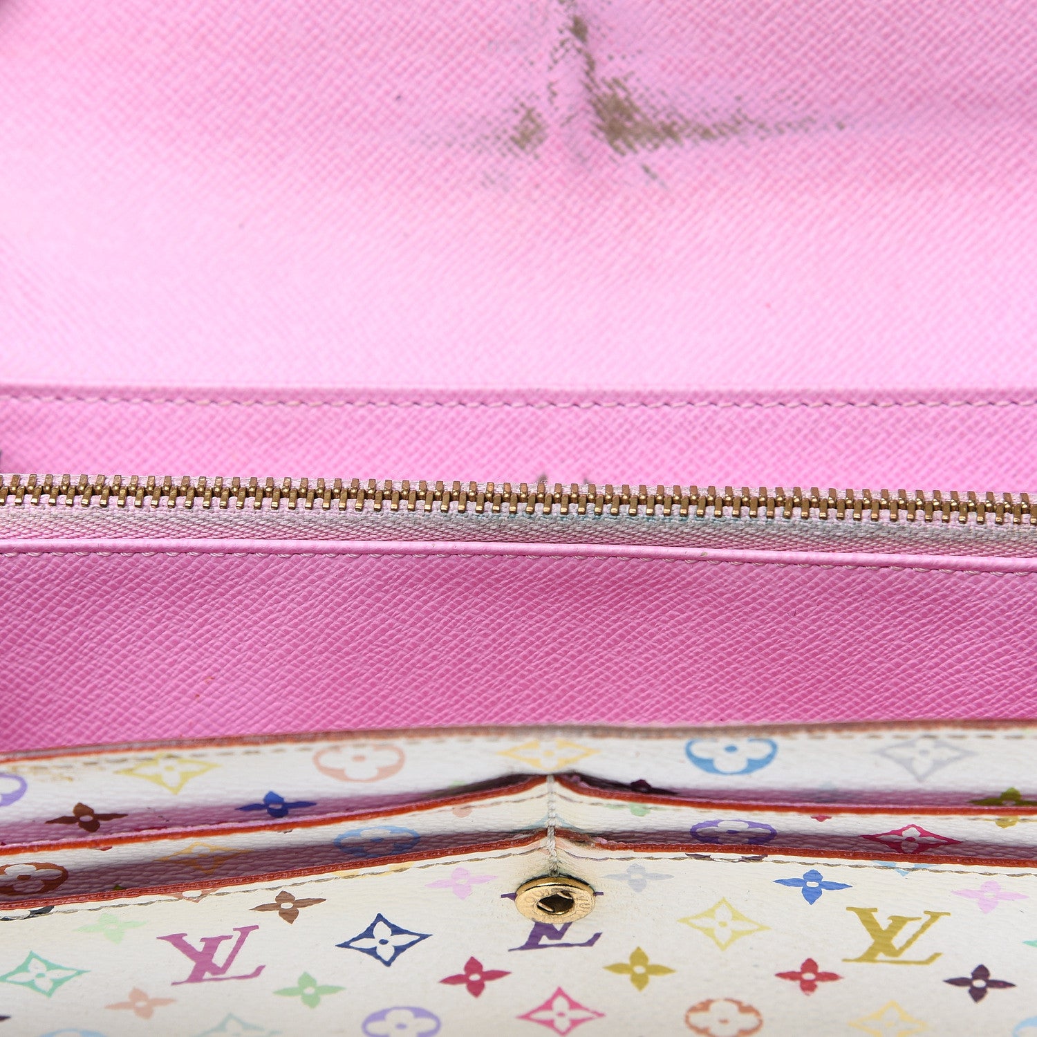 Louis Vuitton Monogram Multicolor Sarah Wallet White 7 of 13