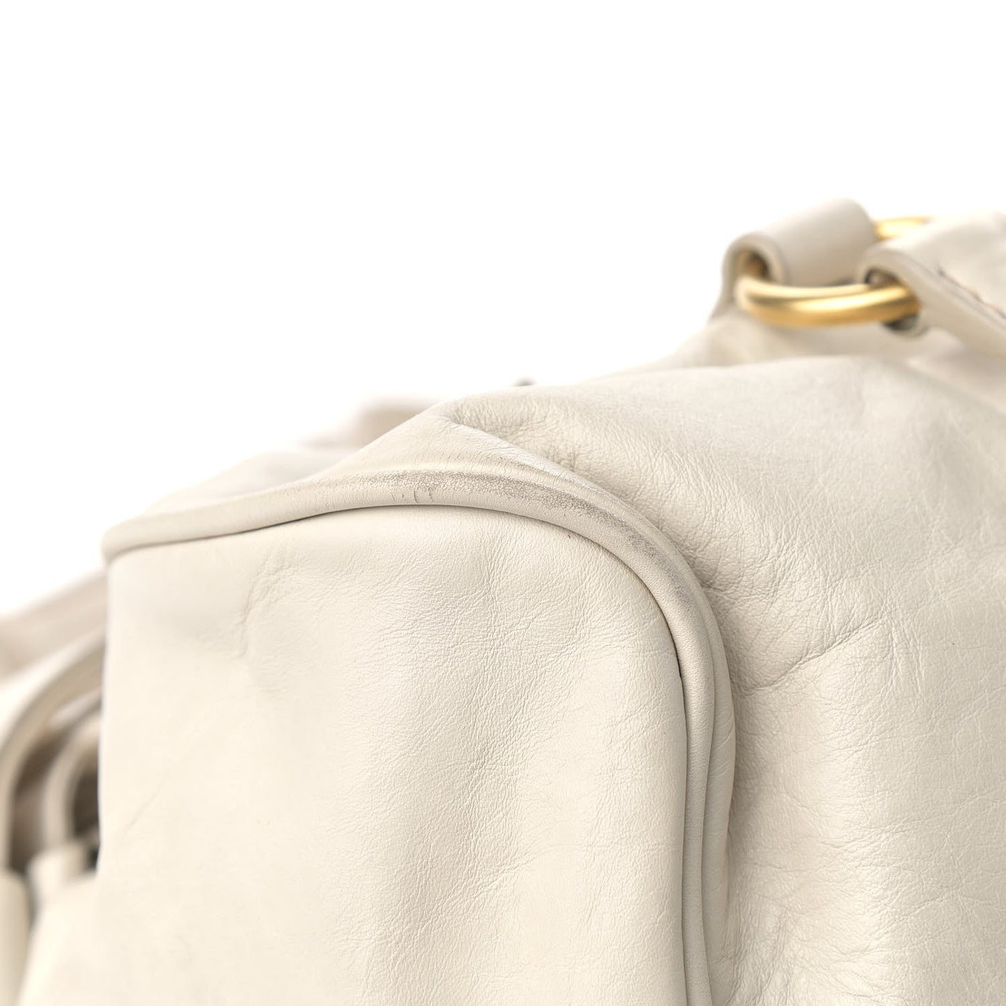 Vitello Lux Large Bow Bag Talco