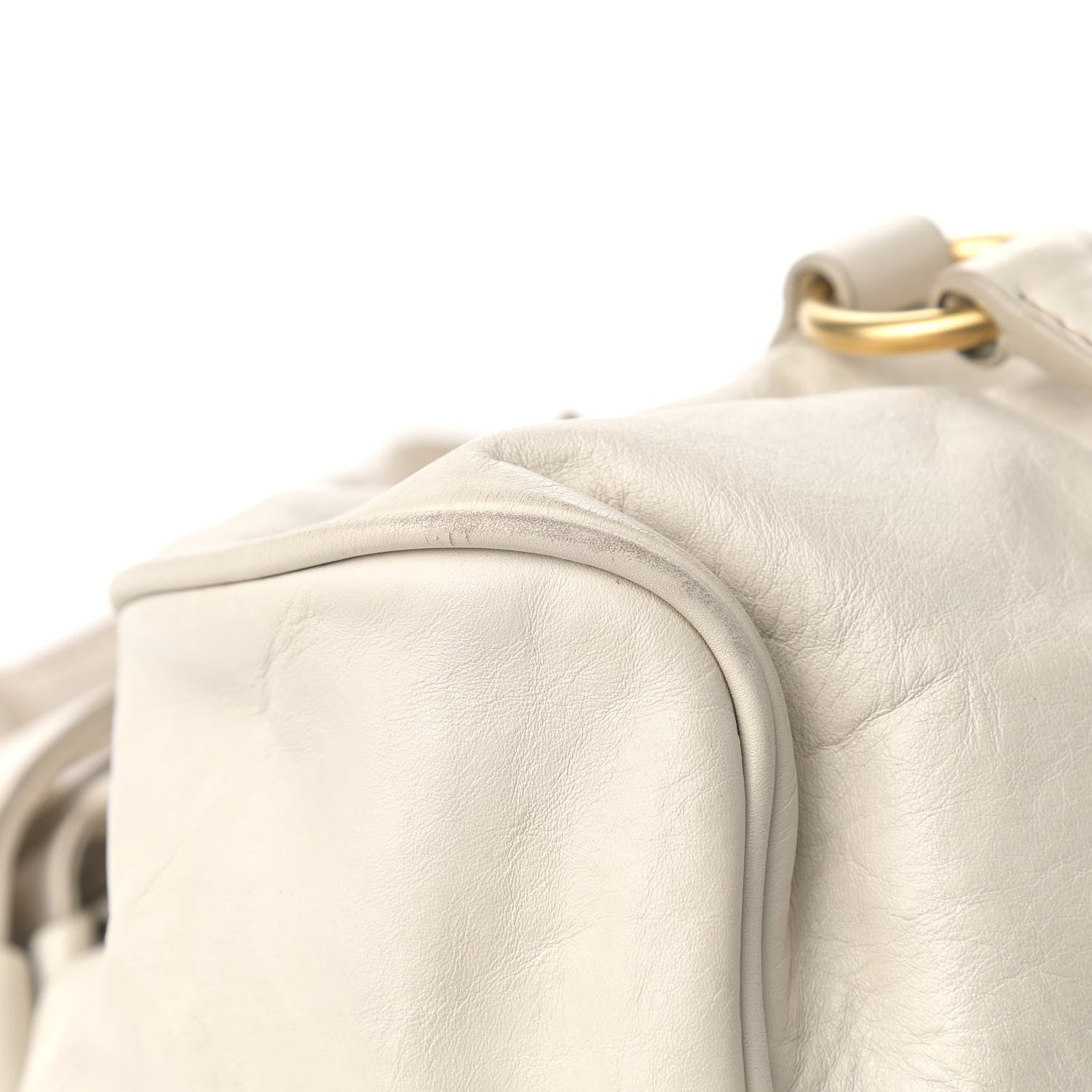 Miu Miu Vitello Lux Large Bow Bag Talco 10 of 19