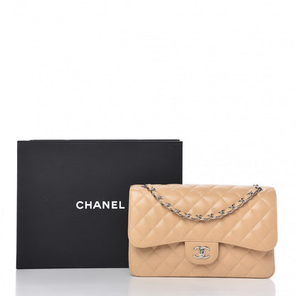 Chanel Caviar Quilted Jumbo Double Flap Beige Clair 10 of 10