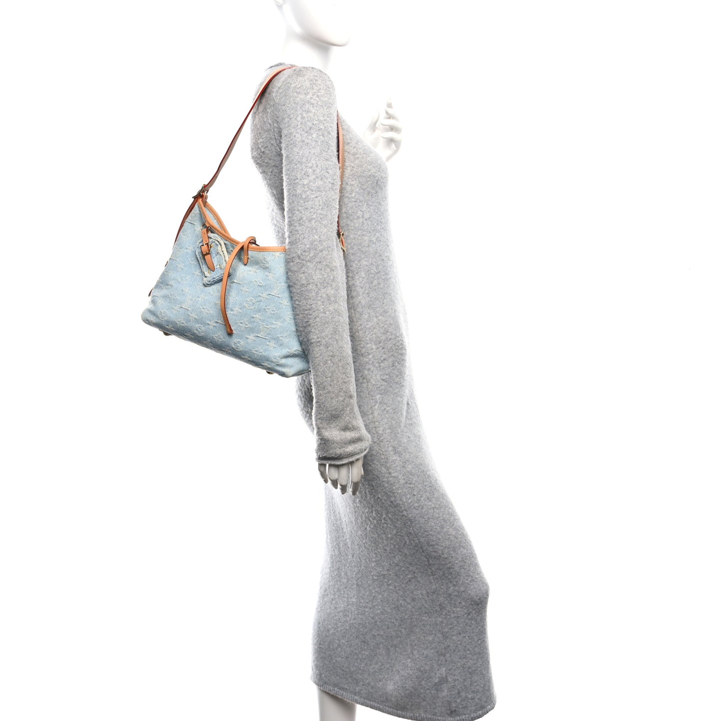 Monogram Denim CarryAll PM Sky Blue